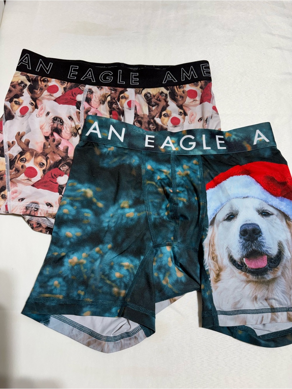 American Eagle Outfitters Men’s Christmas Dog Print Boxer Briefs